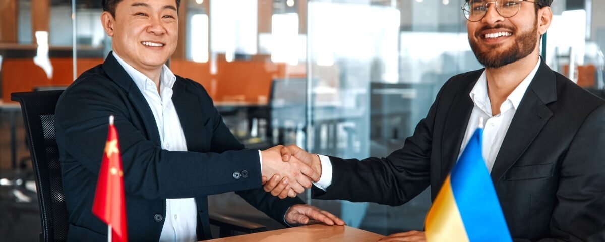 Diplomatic negotiations between countries in the office