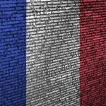 France flag is depicted on the screen with the program code